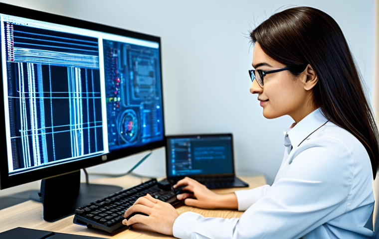 **

"A successful female engineer in a modern, brightly lit office, wearing professional attire, fully clothed, working on a complex circuit board, surrounded by computer monitors displaying code, natural pose, perfect anatomy, well-formed hands, safe for work, appropriate content, professional, modest, family-friendly. The style is realistic and high quality, resembling a photograph in a technology magazine."

**