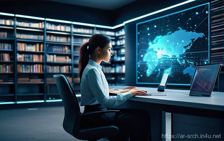 인터넷정보검색 필기 시험에서 자주 출제되는 문제 유형 - **Prompt 1: The Digital Navigator's Discovery**
    "A young, determined individual, dressed in cont...