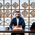 Home 18 인터넷정보검색 자격증과 경력 개발의 상호 보완성 - A professional Arab man in modern business attire sitting at a sleek desk in a contemporary office w...